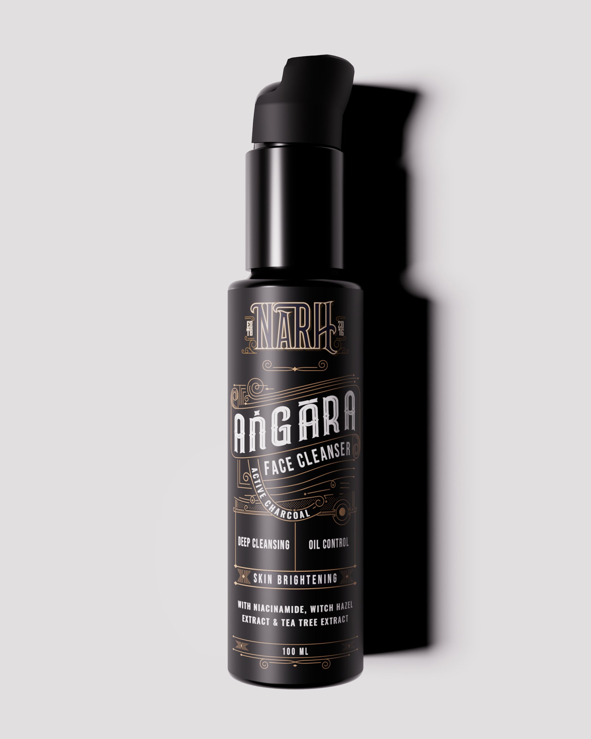 ANGARA | Active Charcoal & Witch Hazel Extract Facewash For Men - Narh