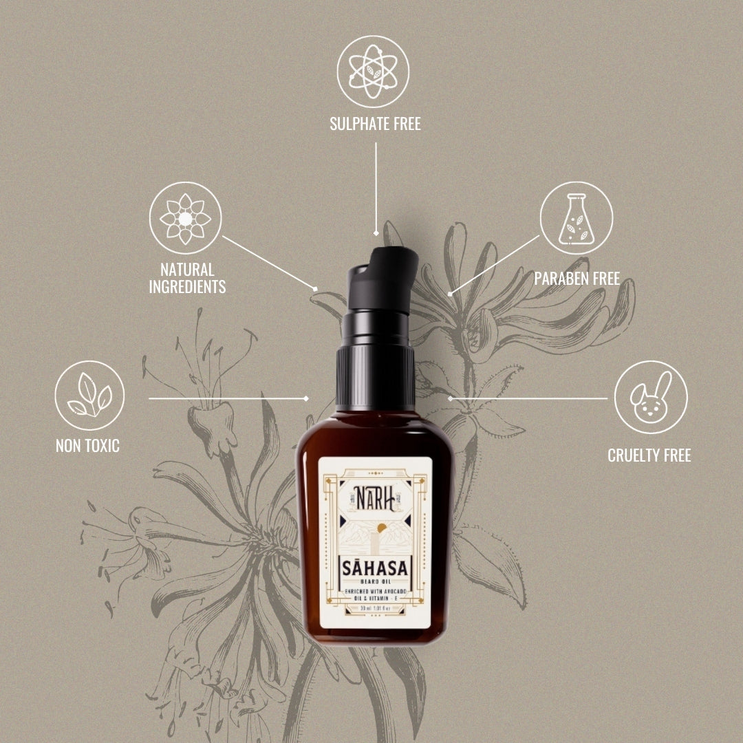 SAHASA | Naturally Crafted Beard Oil - Narh - Beard Oil