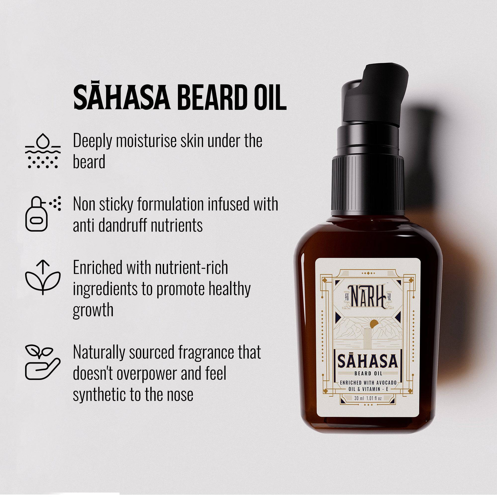 SAHASA | Naturally Crafted Beard Oil - Narh - Beard Oil