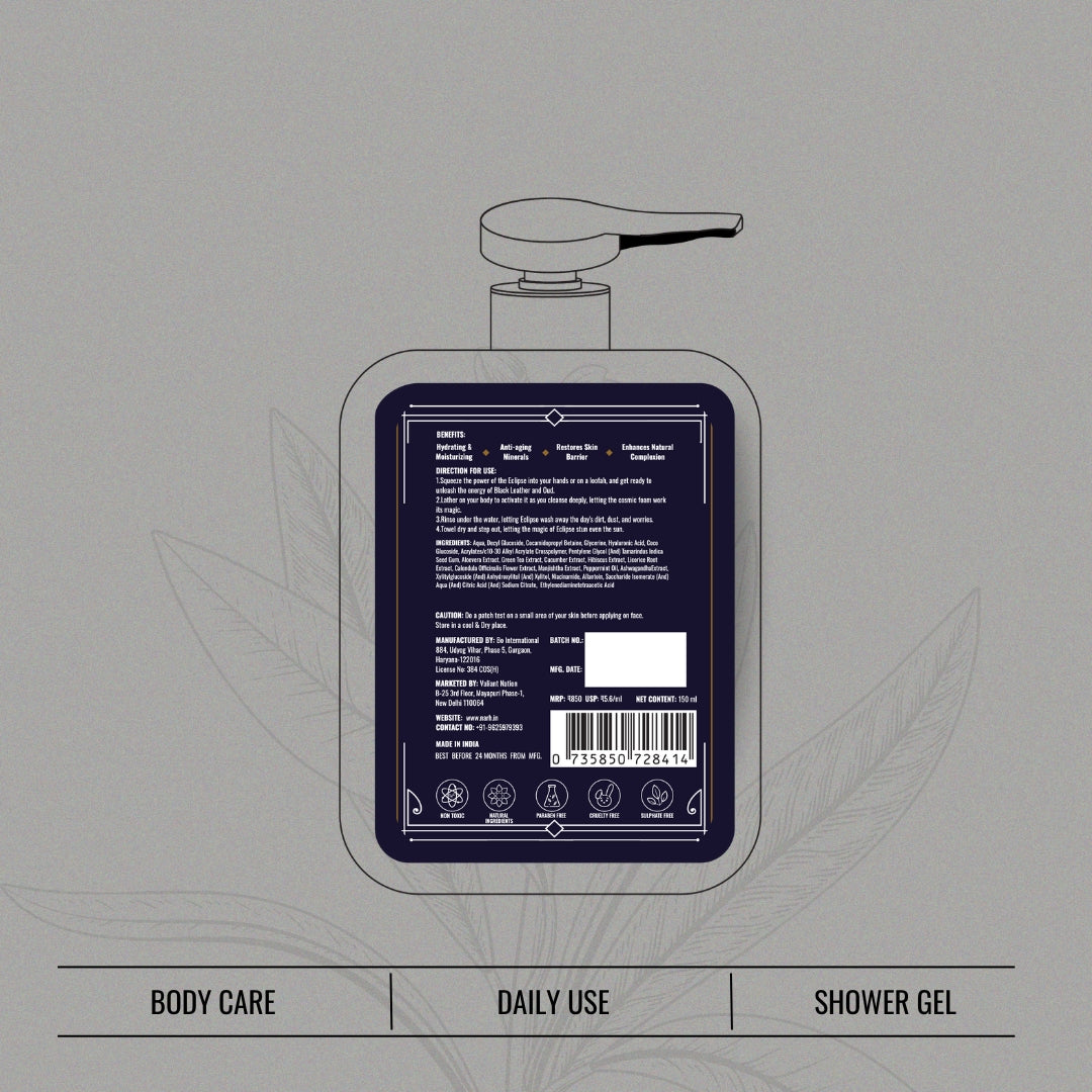 ECLIPSE | Oud &amp; Black Leather | Body Wash - Narh - BODY WASH