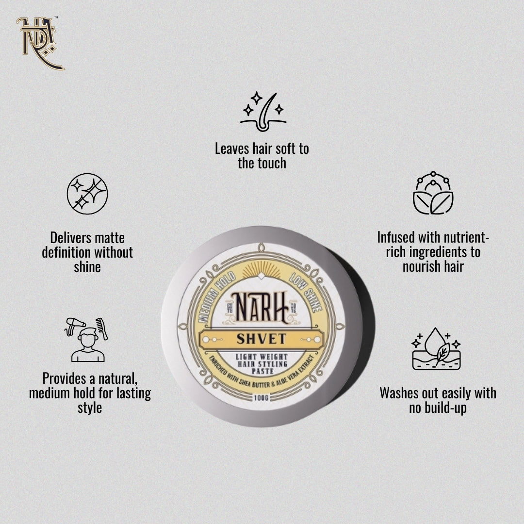 SHVET | Light Weight Hair Wax Pomade - Narh - hair styling